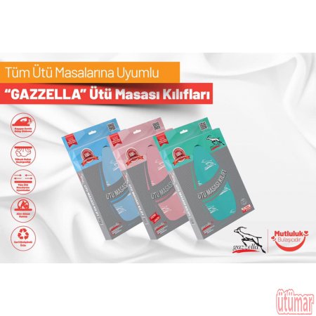 GAZZELLA KUTULU BEZ KEÇELİ ÜTÜ MASASI KILIFI, BÜGELBRETTUCH, İRON CLOTCH BOARD